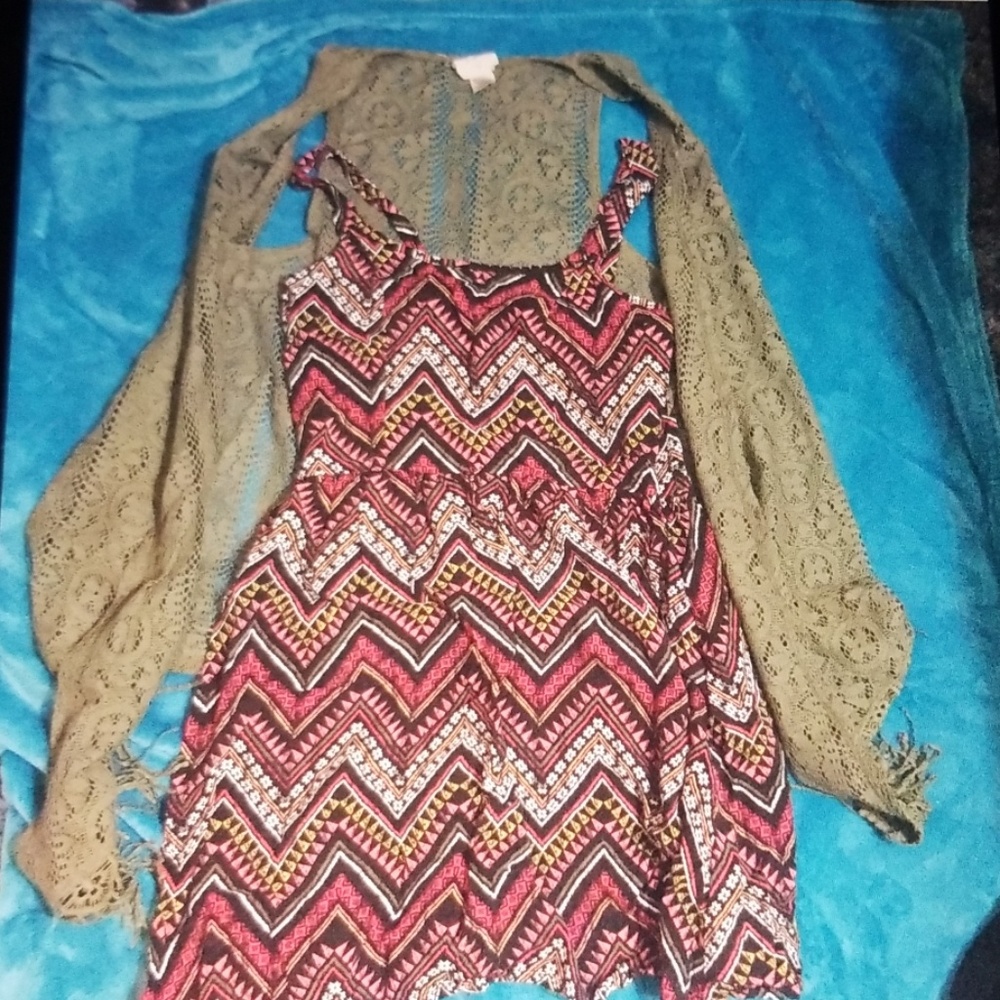 Zig zag patterned dress